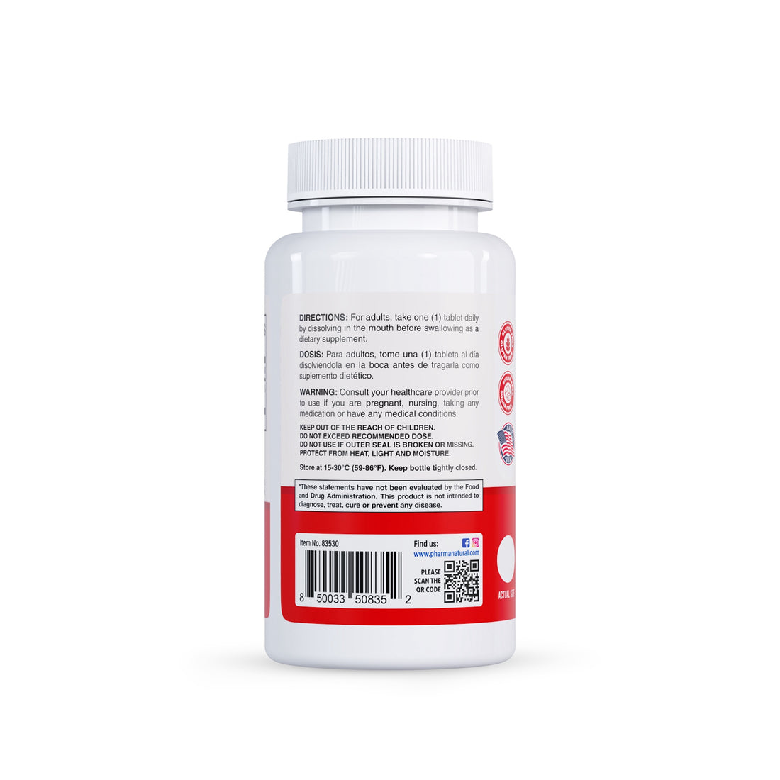 Vitamin B-12 1000mcg 30 Sublingual Tabs