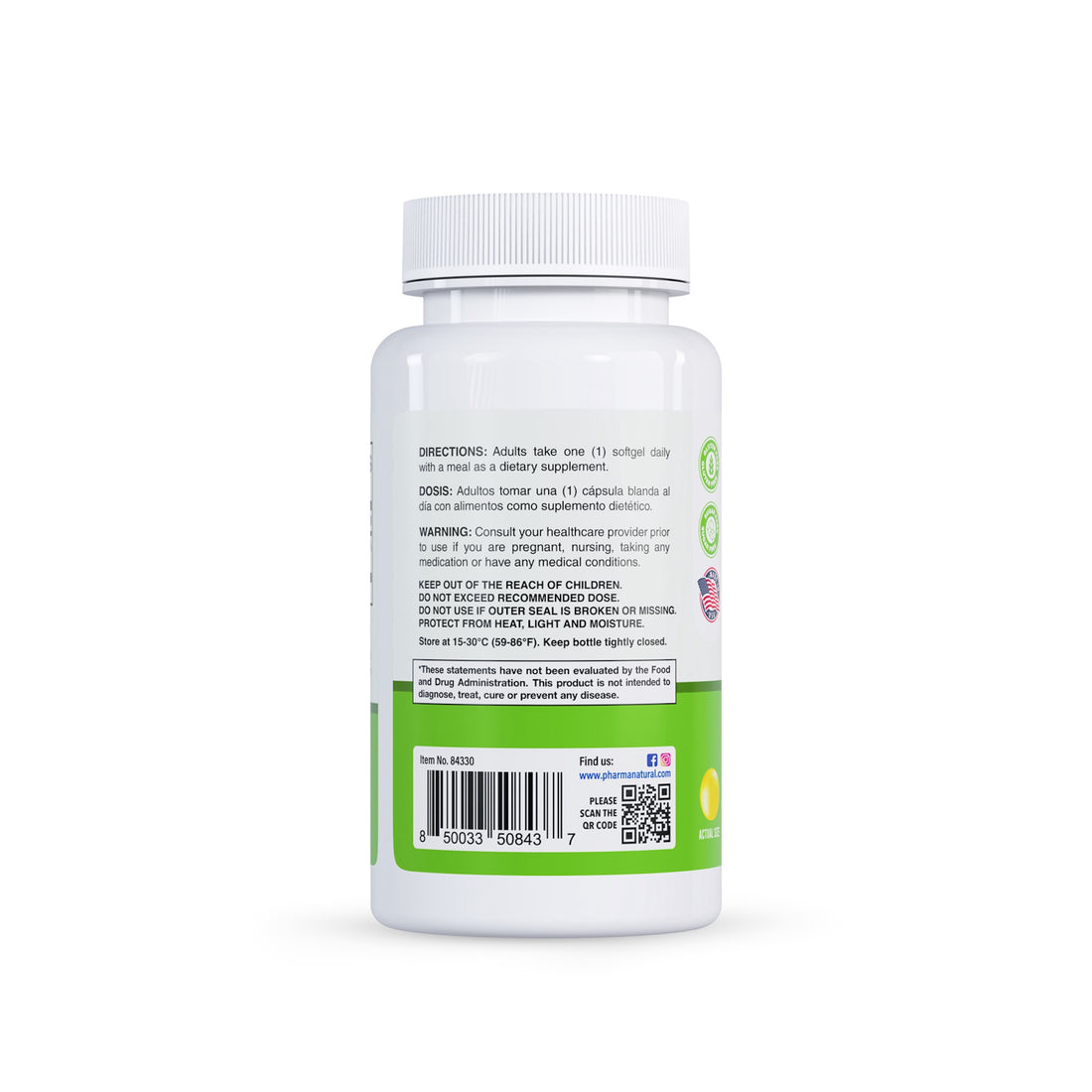 Vitamin D3 – 5,000 IU (125 mcg) Softgels