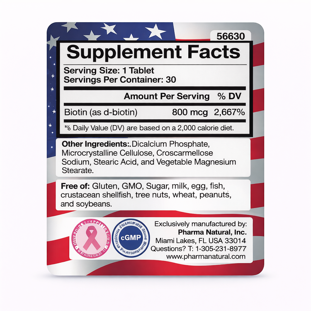 Biotin 800 mcg (30 Tablets) Twin Pack